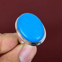 Sleeping beauty turquoise ring real gemstone jewelry 925 sterling silver ring adjustable ring handmade jewelry engagement ring gifts for him Adjustable blue