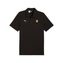 Puma Scuderia Ferrari Motorsport Casual Soft Solid Color Short Sleeve Polo Shirt Men tops 632781-01 XL black