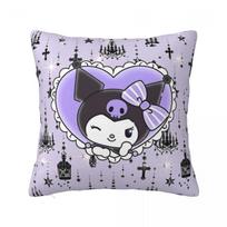 Kawaii animacinis kaukolės Kuromi kvadratinis pagalvės užvalkalas poliesterio dekoratyvinis pagalvės individualus pagalvės užvalkalas namų dekoras 12x12Inch gray