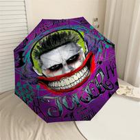 1PC Joker Suicide Squad Umbrella-8-Rib Reinforced, Automatic Open, Lightweight & Durable, Cute Fashion Accessory for Outdoor, D2635 black