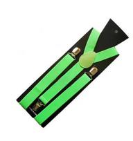 Mada Moterys Vyrai Unisex Užsegami Petnešos Elastinės Plonos Petnešos Y Nugaros Petnešos Vyriškos Kelnės Green black