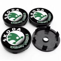 4PCS 60mm Car Styling Wheel Center Hub Caps Rim Cover Badge Emblem For Skoda Octavia Fabia Rapid Superb Kodiaq Scala Karoq VRS gray