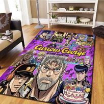 JoJo's Bizarre Adventure Living Room Bedroom Carpet, Cool Home Decor Movie Mat Play Floor Mat -HE75 60x90cm purple