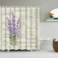 Flower Dandelion Red Rose Small Fresh Shower Curta Bathroom Curtain Set Frabic Waterproof Polyester Bathroom Decor with Hooks (as the picture,90x180cm-35x70in)