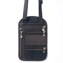 Multifunctional RFID Passport Holder & Crossbody Neck Bag for Travel Documents black