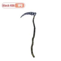 1-2pcs Halloween Grim Reaper Scythe Prop with Skull Handle for Cosplay Costume Party Favor Decor Role Play Accessory As SHOWN gray