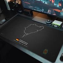 Nurburgring Mouse Pad Large Gaming Table Cushion Non-slip Laptop Tablet Big Mousepad XXL Mat Mini PC Playmat With Lock edge_xia 30cmx60cm(11.8x23.6inch)