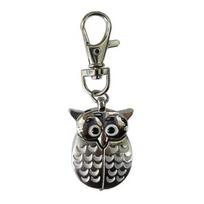 Small Keychain Pocket  Watch Flip Style Children's Watches Necklace Hanging Watch  Daily Wear Pink keychain gray