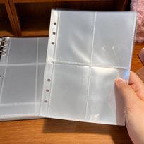 a5 Binder Notebook Polka Dot Piano Photocard Binder Kpop Idol Photocards Holder  School Journal only 10pcs sleeves white