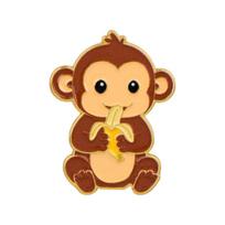 Cute Monkey Enamel Pin Cartoon Brooch Lapel Pins Funny Badge on Backpack Clothing Accessories Animal Jewelry Friends Gifts beige