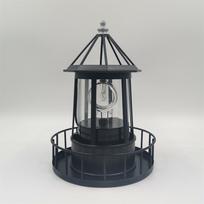 1PC LED Resin Solar Large Rotating Lighthouse Beacon Tower Outdoor Garden Landscape Light