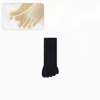 Female Summer Thin Style Sweat Absorbing Breathable Mesh Tube Five Finger Cotton Socks 1 pair white