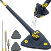 Rotating Self-Wringing Triangular Mop - Household Lazy Hand-Wash Cleaner for Wall Tiles, Glass & Floors, Cleaning Gadget S