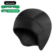 Windproof Cycling Skull Cap with Ear Protection & Velvet Lining - Ideal for Outdoor Sports, Mountaineering & Skiing One Size black