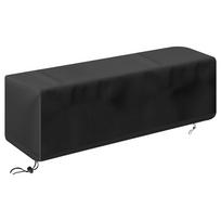 Fire Pit Dust Cover with Drawstring outdoor square heater dust cover Rectangular Firepit Cover  for Outdoor Camping Rainy black
