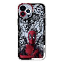 Cover Marvel Interesting Deadpool Phone Case for Apple iPhone XR XS Max SE 12 16 Pro 11 13 Mini 14 16 Pro Max 15 Plus iPhone 14 gray
