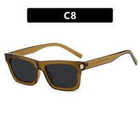 Square Minimalist PC Sunglasses Retro Unisex UV Protection Vintage Style for Outdoor Travel Driving Classic Fashion Sun Glasses as pictures black