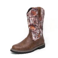 Men's Large Size Retro Western Cowboy Boots, European American Knight Style, High Top British Martin Work Boots, Size 46. 44
