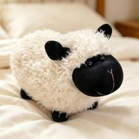 Wavyhaired Goat Ball Plush Toy Animal Home High-quality Comfortable Children's Birthday Gift For Couple Gift Stress Relief Funny white