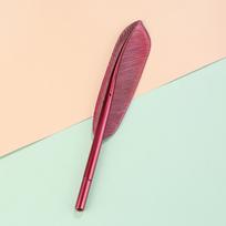 Retro 0.5mm Needle Tip Pen with Feather Design for Stationery Gift 1.5ml One Size