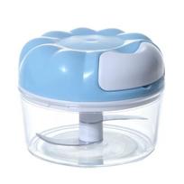 Vegetable Chopper Manual Food Chopper with Container, Hand Pull String Veggie Cutter for Salad Garlic Nut Onion, Hand- Mincer mėlyna