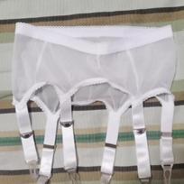 Itin plonas tinklinis permatomas kojinių diržas moterims Seksualūs kvėpuojantys apatiniai Cosplay derinys Lingerie One Size white