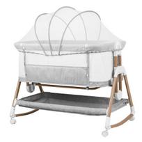 3 in 1 Bedside Crib Baby Bassinet, Rocking Bassinet with Soft Mattress, Wheels, 6 Height Adjustable, Easy Folding Portable for Newborn Infant pilka