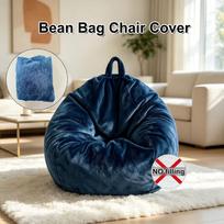 Washable Bean Bag Chair Cover No Filling Beanbag Pouf Durable Lazy Sofa Cover  Small Apartments mėlyna