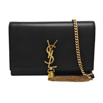[Pre-Owned] YSL Kate Smooth Chain Bag With Tassel - Very Good #XFQYHM ONE SIZE gray