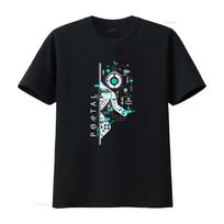 Portal 2 Art Inspired T Shirt for Cool Design Casual vintage Washed Soft streetwear Versatile U XXXXL black