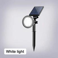 7 LED Saulės Lauko IP65 Įsmeigiamas Žemės Šviestuvas Prožektorius Reguliuojamas Ryškumas Kiemas Įvažiavimas Terasa Veja Dekoravimas White-1pcs gray