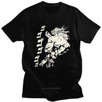 Dio Brando Jojos Bizarre Adventure T Shirt Men Pure Cotton T-Shirt Joestar Japanese Anime Summer Short Sleeve Oversized Tee Top S white