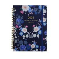 2026 Weekly Monthly Planner A5 Size English Agenda Stylish Design Schedule Notebooks Office School Supplies gray