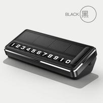 Saulės automobilio telefono numerio plokštės LED apšvietimas Laikinos parkavimo kortelės Paslėptos plokštelės Automobilių stovėjimo aikštelė Sustabdyti kelių numerių parkavimo programėlės juoda