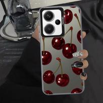 Case for Xiaomi Redmi Note 14 14C A2 12C 11 Pro 13C 10 12 A1 Note 13 12 Pro Plus Phone Cover Stylish Cherry Pattern Redmi A2 gray