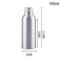30ml-250ml Sidabrinis Aliuminio Buteliukas su Užsukamu Dangteliu Kvepalų Kosmetikos Toniko Vandens Buteliukas Kelioninis Nešiojamas Papildomas Buteliukas