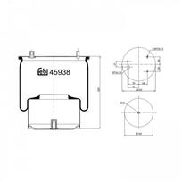 Pneumatinės pakabos pagalvė FEBI BILSTEIN 45938