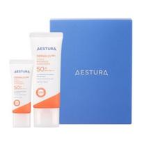 AESTURA Derma UV365 Vita C Glow Moisture Sun Cream SPF50+ PA++++ 40ml + 20ml Set – Brightening Hydrating Sunscreen Value Set gray