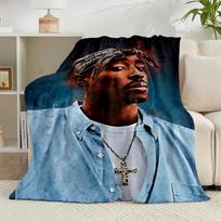 1PC Rap Legend In Blue Flannel Blanket Gift, Suitable for Both Men And Women, Soft Ideal for Beds And Sofa, Birthday Or Christmas Gift 75x90cm