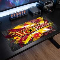 Union Berlin FC Theme Pattern Mouse Pad, Soccer Logo Design XXL Gaming Desk Mat Non-Slip Computer Mouse Pad 30cmx60cm（11.8x23.6inch）