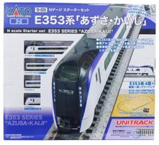 Kato N Gauge E353 Series  Azusa/Kaiji  Starter Set 10-028 Complete Beginner Set with Track & Power Pack black