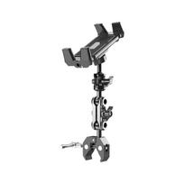 Phone and Tablet Holder for Treadmill/Spin Bike/Stroller/Wheelchair Cart/Poles/Music Stand/Stationary Bike I7Y0 black CN gray
