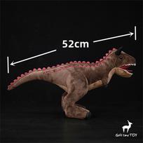 Carnotaurus High Fidelity T-Rex Cute Plushie Dinosaur Plush Toys Lifelike Animals Simulation Stuffed Doll Kawai Toy Gifts Kids brown