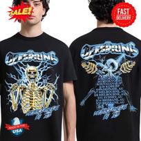 The Offspring Worldwide In 25 Merch Electric Skeleton Japan And Australia TShir S gray