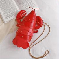 Preferential Bag Style Women's Small Lobster Bag Chain Cute Single Shoulder Crossbody Bag raudona