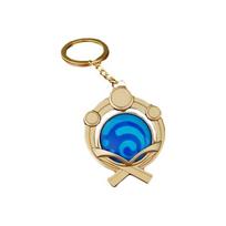 Genshin Impact Seven Elements Keychain Featuring Geo Anemo Electro Dendro Hydro Pyro Cryo Design 18 beige
