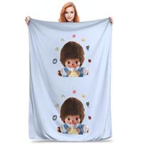 Monchhichis Blanket Quality Soft  Bedding Throws Winter Girls Boys Outdoor Funny Bedspread 30x40in white
