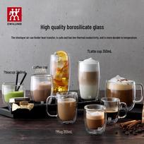 Zwilling dvigubos sienelės stiklinės puodelio rinkinys (200ml, 2 vnt. pakuotė) gray