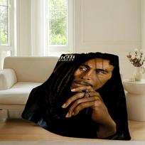 Jamaican singer Bob Marley Blanket For Sofa Office Bed Plane Travel Sleep Read Relax Camping Soft And Warm 75x90cm brown