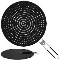 Silicone Splatter Screen for Cooking Multipurpose Silicone Splatter Cover with Foldable Handle 12.6 inch Heat Resistant Splatter